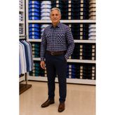 Beyome Erkek %100 Pamuk Uzun Kollu Çift Cepli Kareli Gömlek Rahat Kalıp Büyük Beden S-5xl - 2XL - Mor