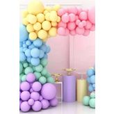 BeySüS Karışık Makaron Balon 20 adet 12inç