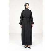 Beyza Çift Kol Siyah Renk Ferace 9169
