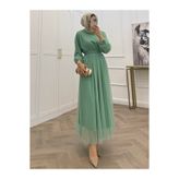 bezenstore SİMLİ TÜL ÇAĞLA ELBİSE