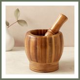 Bezos Ahşap Bambu Havan (Sarımsak Dövecek) 8 cm Bezos1