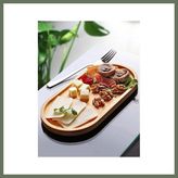 Bezos Bambu Sunum Tabağı & Yağdanlık Altı Tabağı 26 cm Bezos1