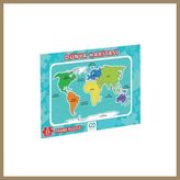 Bezos Dünya Haritası Frame Puzzle 35 Parça 22 - Standart