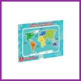 Bezos Dünya Haritası Frame Puzzle 35 Parça BEZ10 - Standart