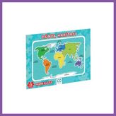 Bezos Dünya Haritası Frame Puzzle 35 Parça Bzoshb - Standart