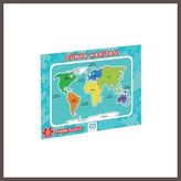 Bezos Dünya Haritası Frame Puzzle 35 Parça ECO123 - Standart