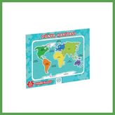 Bezos Dünya Haritası Frame Puzzle 35 Parça Mgc - Standart