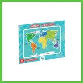 Bezos Dünya Haritası Frame Puzzle 35 Parça Vengners - Standart