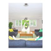 B&F STORE NEW STYLE OVAL LEDLİ KROM AVİZE TEKLİ KELEBEK SÜS