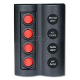 Bfy 4'lü Switch Panel, Işıklı ve Otomatik Sigortalı