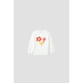 B&G Kız Bebek Beyaz Sweatshirt - 9 Ay