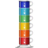 Bialetti Set 6'lı Stackable Renkli Espresso Fincan Seti