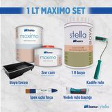 Bianca Stella Boya 1 Lt - Maximo Sıvı Cam 500 Ml Set