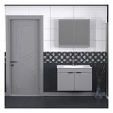 Biani Fix Loft 85 CM Mat Gri Banyo Dolabı