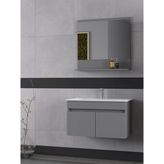 Biani Tome 80 cm Mat Gri Banyo Dolabı