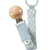 Bibs Paci Braid Baby Blue Ivory Emzik Askısı