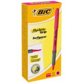 Bic Highlighter Grip 12'li Kutu Pembe Fosforlu Kalem