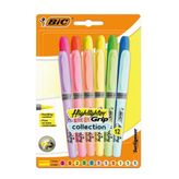 Bic Highlighter Set Pastel+Canlı Renkler Grip 12 Renk Fosforlu Kalem