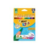 Bic Kids Evolution Üçgen Jumbo Kuru Boya Kalemi, 12 Renk, Set