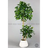 Biçiçek Yapay Benjamin Ağacı 140Cm Spiral Saksıda Leylek Model