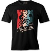 Bicycle Ride On Siyah Erkek Tshirt