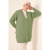 Bigdart 15768 Tesettür Triko Hırka - H. Yeşil