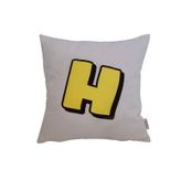 Biggdesign Home Sarı Beyaz 4 Lü Sarı Beyaz Yastık Kılıfı