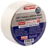 Bigpoint 50 mm 5 mt Çift Taraflı Köpük Bant
