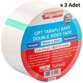 Bigpoint Çift Taraflı Bant 50 mm x 25 M x 3 Adet