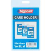 Bigpoint Çift Taraflı PP Kart Kabı Dikey Şeffaf 55x85mm