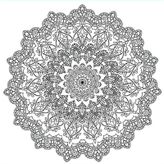 Bigpoint Mandala Baskılı 30x30 cm Pres Tuval