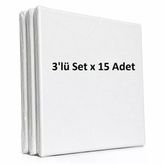 Bigpoint Mini Press Tuval 2.5X2.5" 3'Lü Set X 15 Adet