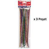 Bigpoint Simli Şönil 30 cm 7 Renk / 25'li Poşet x 3 Poşet