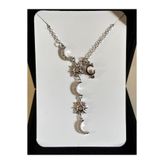 bijoux uniques Çelik ay&güneş Ç harfli kadın kolye
