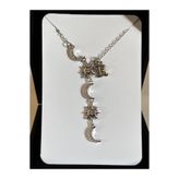 bijoux uniques Çelik ay&güneş R harfli kadın kolye