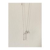 bijoux uniques Kayan Yıldız B Harfli Çelik Kolye