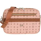 Bilik Deri Monogram Kadın Çapraz Askılı Çanta - Pembe-Taba