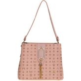 Bilik Deri Monogram Kadın El Çantası - Pembe