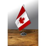Bilsan Bayrak Tekli Masa Bayrağı Set - Kanada