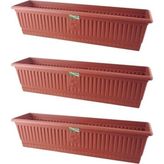 Bimbambom Renkli Plastik Bahçe Balkon Saksı (13 Lt) 70 Cm 3 Adet Modern Tasarım ile İç ve Dış Mekan Kullanımı
