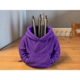 Bin1çeşit 3D Baskı Kapüşonlu Sweatshirt Kalemlik - Masaüstü Organizer-Mor