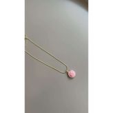 Bin1çeşit Mineli Kapaklı Kolye - Pembe