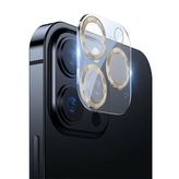 Binano iPhone 12 Pro 3D Pro Kamera Koruyucu Retro Gold