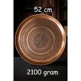 Binbir Trend 52 cm El Işlemeli Otantik Desenli Kalın Urfa Bakır Tepsi - BAKIR-TPS450 - 5 lt