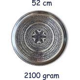 Binbir Trend 52 cm El Işlemeli Otantik Desenli Kalın Urfa Bakır Tepsi - Kalaylı - 5 lt