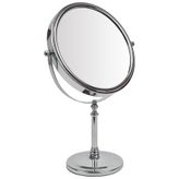 Binbirreyon Büyük Boy Krom Makyaj Aynası Çift Taraflı Ayaklı Masa Aynası 5x Büyüteçli 35cm Mb030
