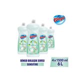 Bingo Sıvı Elde Bulaşık Deterjanı Sensitive 1500ml X 4 Adet