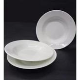 BİODATA 6 Adet Beyaz Melamin Çukur Yemek Tabağı 19x3 Cm Sulu Yemek Tabağı Haşlama,kurufasulye