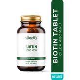 Biotin Chewable, Çilek Aromalı (B7 Vitamin) 60 Tablet - 5000 Mcg