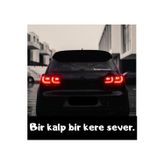 Bir kalp bir kere sever araç cam sticker eşref tek eşrf
